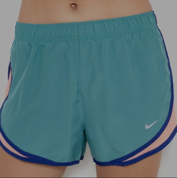 Nike Pants - NIKE Running Gym Shorts, Size Medium, Teal & Orange with Navy Trim